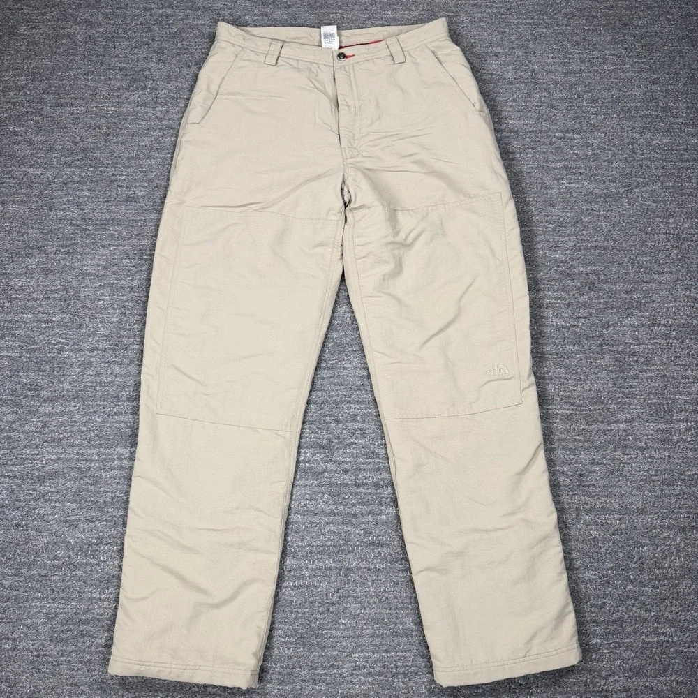The North Face Pants Men 36X34 Beige Quilted Outdoor Hunt Winter Nature Warm